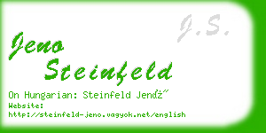 jeno steinfeld business card